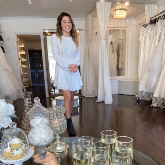Long Sleeve Embroidered Dress Size 